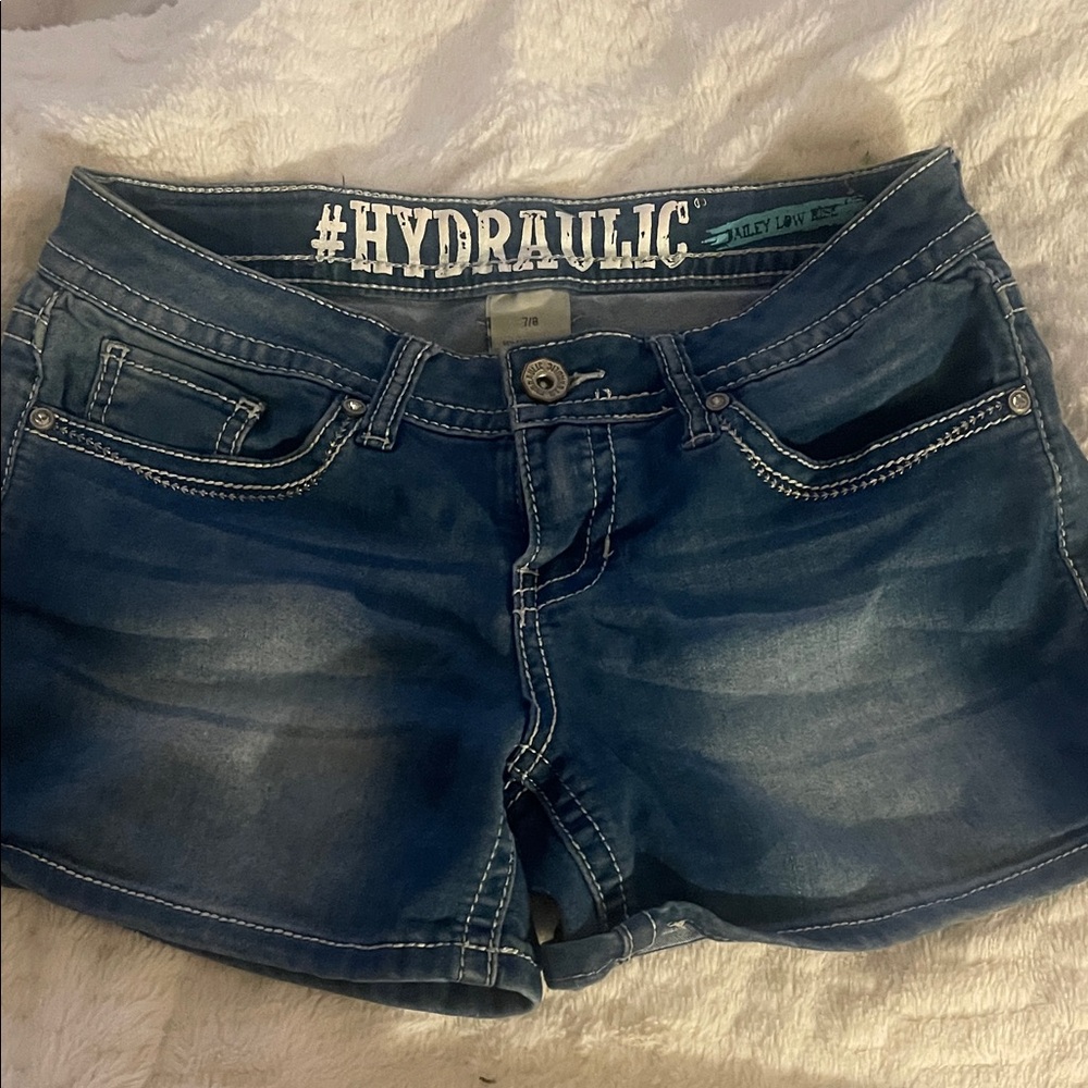 Hydraulic Dark Blue Denim Shorts